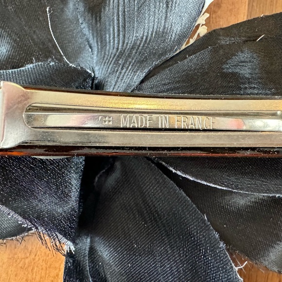 Vintage Large French Silver Flower Barrette - Picture 5 of 6